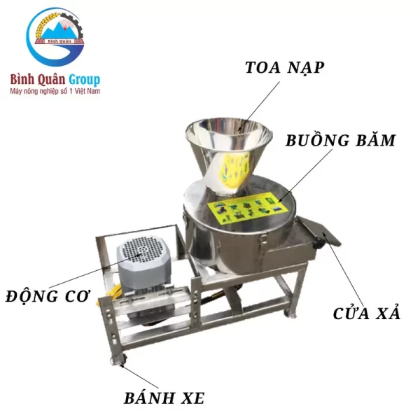 Máy băm chuối inox