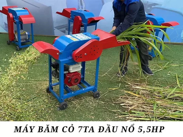 Máy băm cỏ 7TA đầu nổ