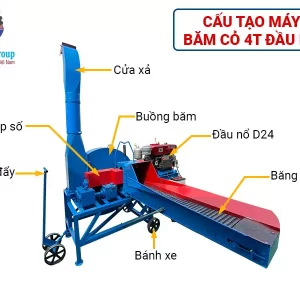 máy băm cỏ 4T đầu nổ