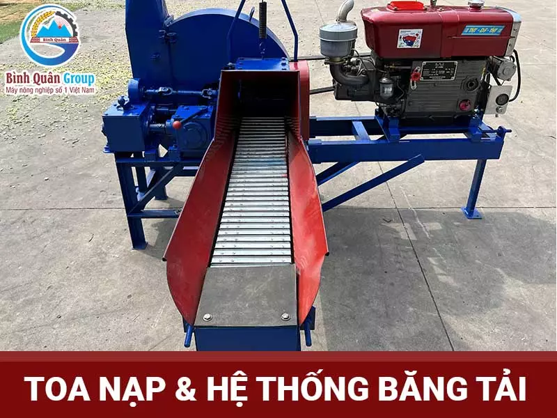 máy băm cỏ công nghiệp 3T đầu nổ