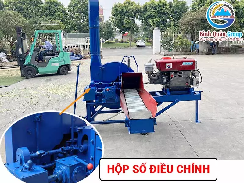 máy băm cỏ công nghiệp 3T đầu nổ