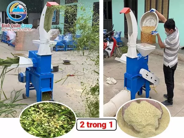 máy băm cỏ nghiền 1t