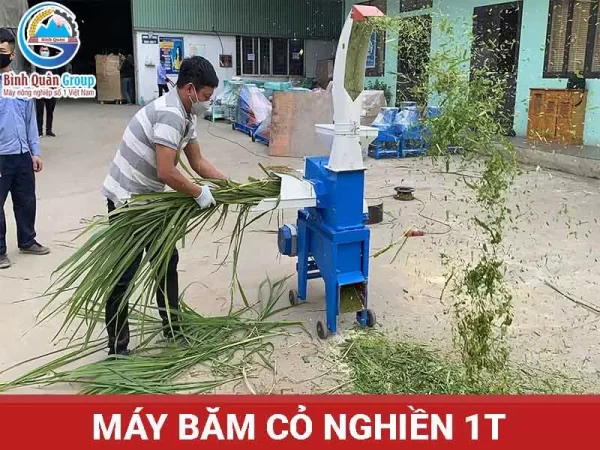 máy băm cỏ nghiền 1t