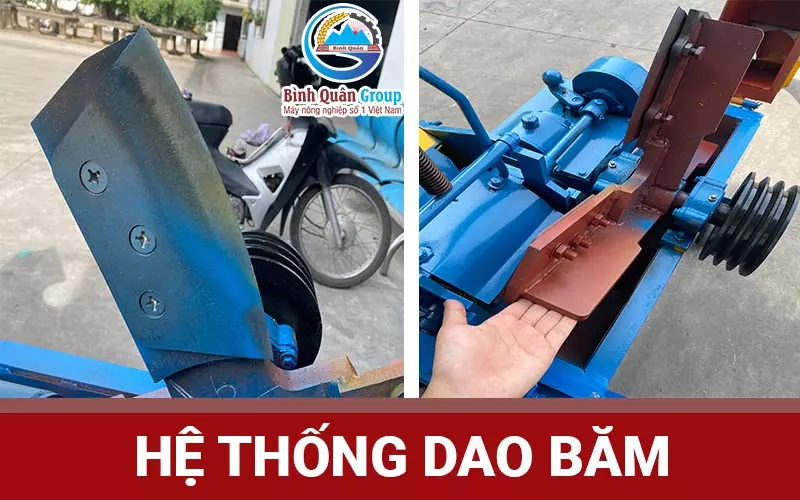 máy băm cỏ công nghiệp 2T đầu nổ